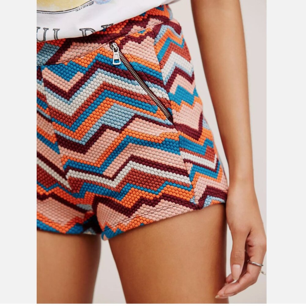 Free People Floyd High Rise Multicolor Shorts Size 4